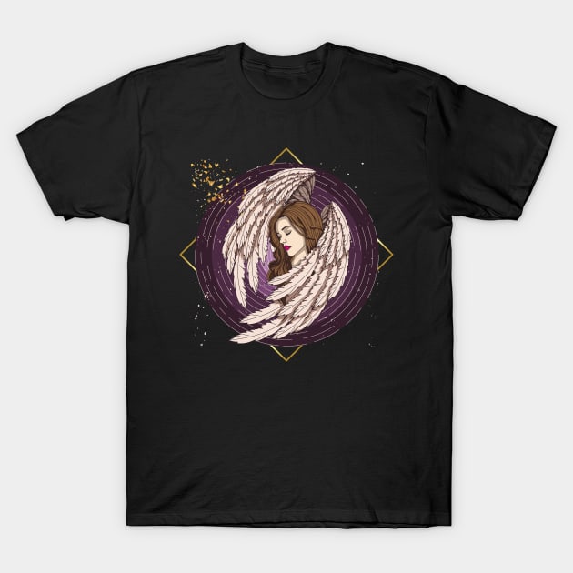 Angelic Wings Girl T-Shirt by Creativity Haven